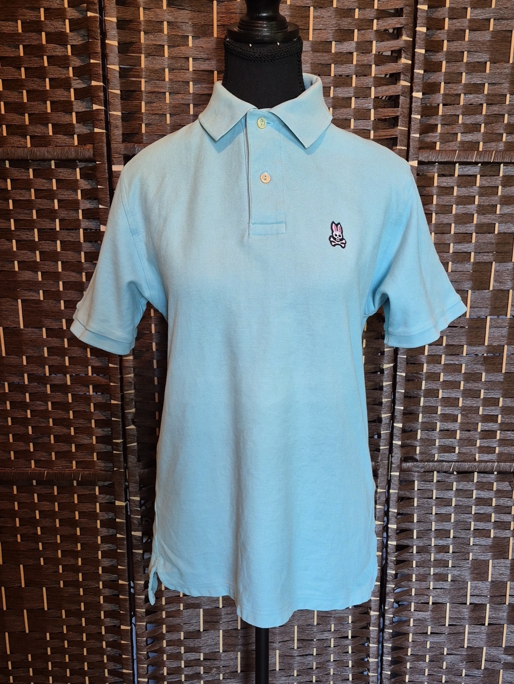 Psycho Bunny Light Blue Polo with White Embroidered Logo